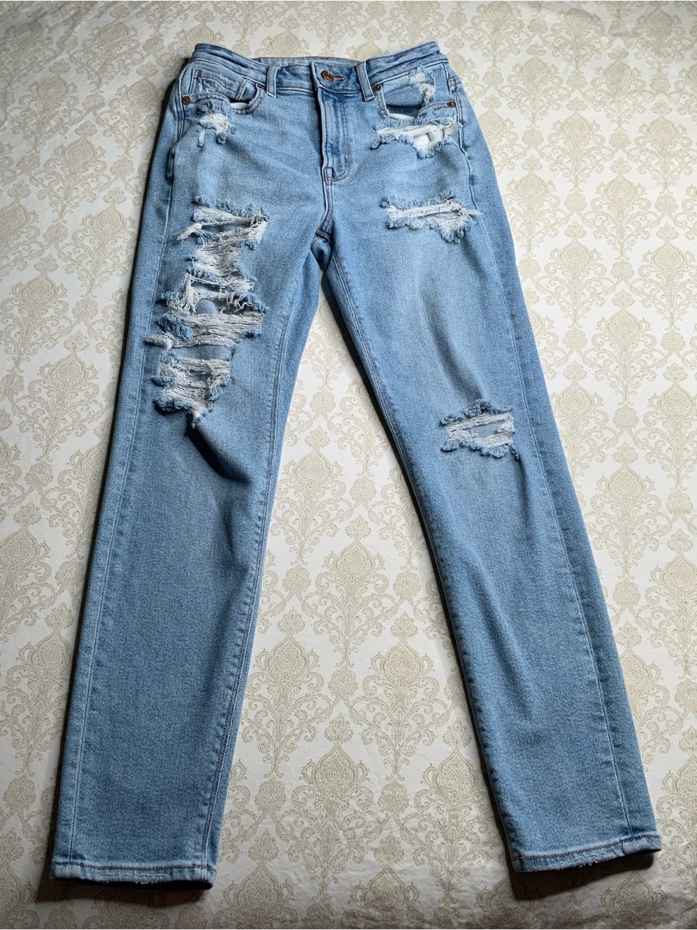 American Eagle 00R Stretch Mom Jeans Light Wash